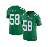 Men's Nike New York Jets #58 Darron Lee Elite Green Rush NFL Jersey