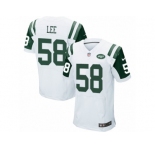 Men's Nike New York Jets #58 Darron Lee Elite White NFL Jersey