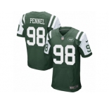 Men's Nike New York Jets #98 Mike Pennel Elite Green Team Color NFL Jersey
