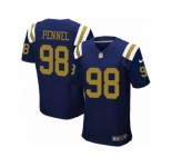 Men's Nike New York Jets #98 Mike Pennel Elite Navy Blue Alternate NFL Jersey