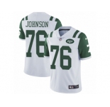 Men Nike New York Jets #76 Wesley Johnson White Vapor Untouchable Limited Player NFL Jersey