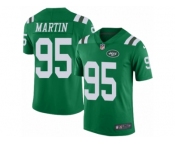 Men Nike New York Jets #95 Josh Martin Limited Green Rush Vapor Untouchable NFL Jersey