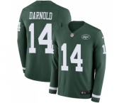 Men's New York Jets #14 Sam Darnold Limited Green Therma Long Sleeve Football Jersey