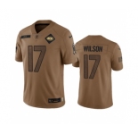 Men's New York Jets #17 Garrett Wilson 2023 Brown Salute To Service Limited Football Stitched Jersey