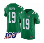 Men's New York Jets #19 Keyshawn Johnson Limited Green Rush Vapor Untouchable 100th Season Football Jersey