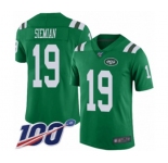 Men's New York Jets #19 Trevor Siemian Limited Green Rush Vapor Untouchable 100th Season Football Jersey