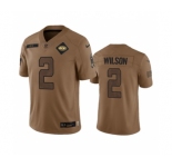 Men's New York Jets #2 Zach Wilson 2023 Brown Salute To Service Limited Football Stitched Jersey