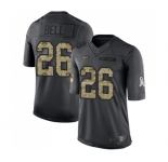 Men's New York Jets #26 Le'Veon Bell Limited Black 2016 Salute to Service Football Jersey