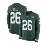 Men's New York Jets #26 Le'Veon Bell Limited Green Therma Long Sleeve Football Jersey