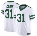Men's New York Jets #31 Tarik Cohen White 2023 F.U.S.E. Vapor Limited Throwback Football Stitched Jersey
