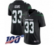 Men's New York Jets #33 Jamal Adams Black Alternate Vapor Untouchable Limited Player 100th Season Football Jersey