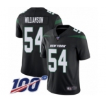 Men's New York Jets #54 Avery Williamson Black Alternate Vapor Untouchable Limited Player 100th Season Football Jersey