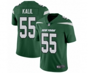 Men's New York Jets #55 Ryan Kalil Green Team Color Vapor Untouchable Limited Player Football Jersey