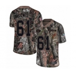 Men's New York Jets #61 Alex Lewis Limited Camo Rush Realtree Football Jersey