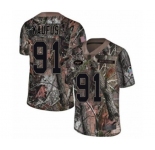 Men's New York Jets #91 Bronson Kaufusi Limited Camo Rush Realtree Football Jersey