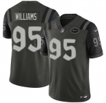 Men's New York Jets #95 Quinnen Williams Black 2025 F.U.S.E. “Rivalries†Vapor Limited Football Stitched Jersey