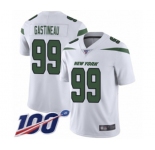 Men's New York Jets #99 Mark Gastineau White Vapor Untouchable Limited Player 100th Season Football Jersey