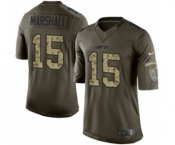 Men's Nike New York Jets #15 Brandon Marshall Limited Green Salute to Service NFL Jersey