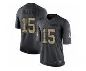 Men's Nike New York Jets #15 Josh McCown Limited Black 2016 Salute to Service NFL Jersey
