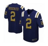 Men's Nike New York Jets #2 Teddy Bridgewater Game Navy Blue Alternate NFL Jersey - 副本