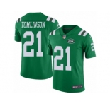 Men's Nike New York Jets #21 LaDainian Tomlinson Limited Green Rush NFL Jersey