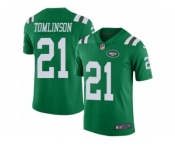 Men's Nike New York Jets #21 LaDainian Tomlinson Limited Green Rush NFL Jersey