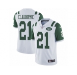 Men's Nike New York Jets #21 Morris Claiborne Vapor Untouchable Limited White NFL Jersey
