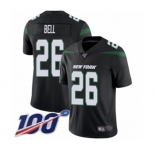 Men's Nike New York Jets #26 Le'Veon Bell Black Alternate Vapor Untouchable Limited Player 100th Season NFL Jersey