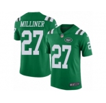 Men's Nike New York Jets #27 Dee Milliner Limited Green Rush NFL Jersey