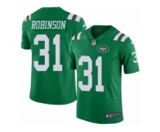 Men's Nike New York Jets #31 Khiry Robinson Limited Green Rush NFL Jersey