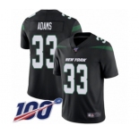 Men's Nike New York Jets #33 Jamal Adams Black Alternate Vapor Untouchable Limited Player 100th Season NFL Jersey