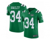 Men's Nike New York Jets #34 Dion Bailey Limited Green Rush NFL Jersey