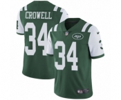 Men's Nike New York Jets #34 Isaiah Crowell Green Team Color Vapor Untouchable Limited Player NFL Jersey