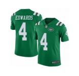Men's Nike New York Jets #4 Lac Edwards Limited Green Rush NFL Jersey