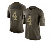 Men's Nike New York Jets #4 Lac Edwards Limited Green Salute to Service NFL Jersey