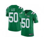 Men's Nike New York Jets #50 Darron Lee Limited Green Rush NFL Jersey