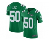 Men's Nike New York Jets #50 Darron Lee Limited Green Rush NFL Jersey