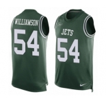 Men's Nike New York Jets #54 Avery Williamson Limited Green Player Name & Number Tank Top NFL Jersey