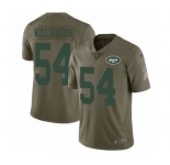 Men's Nike New York Jets #54 Avery Williamson Limited Olive 2017 Salute to Service NFL Jersey