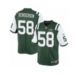 Men's Nike New York Jets #58 Erin Henderson Limited Green Team Color NFL Jersey