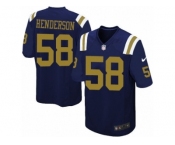 Men's Nike New York Jets #58 Erin Henderson Limited Navy Blue Alternate NFL Jersey
