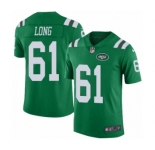 Men's Nike New York Jets #61 Spencer Long Elite Green Rush Vapor Untouchable NFL Jersey