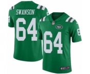 Men's Nike New York Jets #64 Travis Swanson Elite Green Rush Vapor Untouchable NFL Jersey