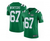Men's Nike New York Jets #67 Brian Winters Limited Green Rush NFL Jersey