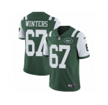 Men's Nike New York Jets #67 Brian Winters Vapor Untouchable Limited Green Team Color NFL Jersey