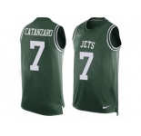 Men's Nike New York Jets #7 Chandler Catanzaro Limited Green Player Name & Number Tank Top NFL Jersey
