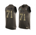 Men's Nike New York Jets #71 Ben Ijalana Limited Green Salute to Service Tank Top NFL Jersey