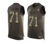 Men's Nike New York Jets #71 Ben Ijalana Limited Green Salute to Service Tank Top NFL Jersey