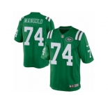 Men's Nike New York Jets #74 Nick Mangold Limited Green Rush NFL Jersey