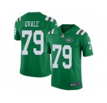 Men's Nike New York Jets #79 Brent Qvale Elite Green Rush NFL Jersey